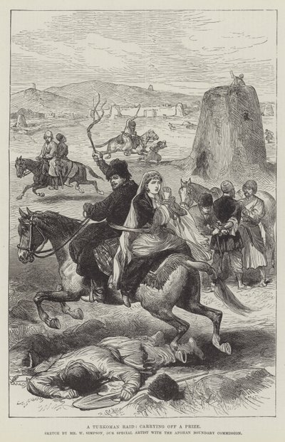 A Turkoman Raid, Carrying Off a Prize by William Crimea Simpson